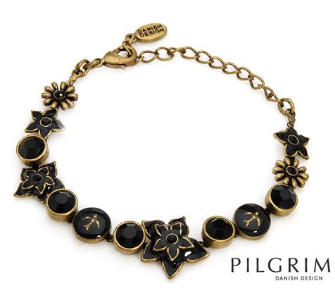 PILGRIM-ELEGANT BLACK CRYSTALS BRACELET
